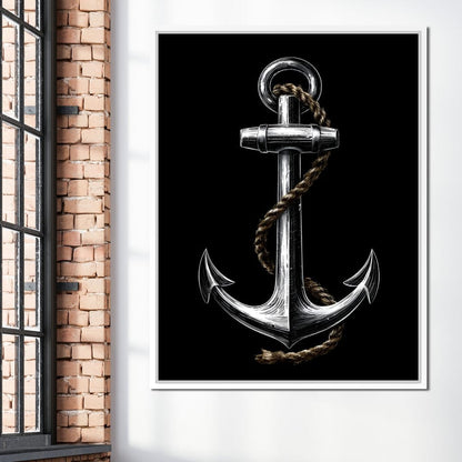 Heavy Iron Anchor Canvas Wall Art