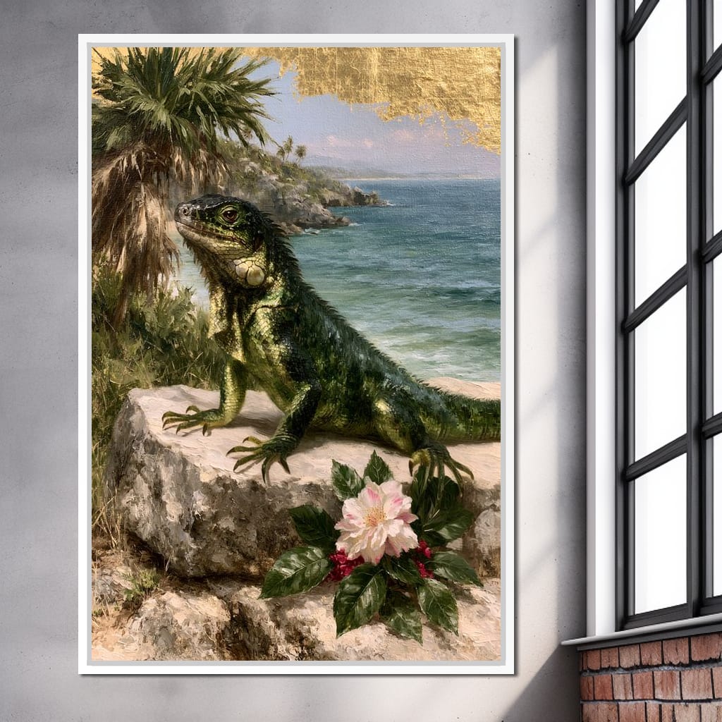 Patient Watcher of the Pacific Shore Canvas Wall Art