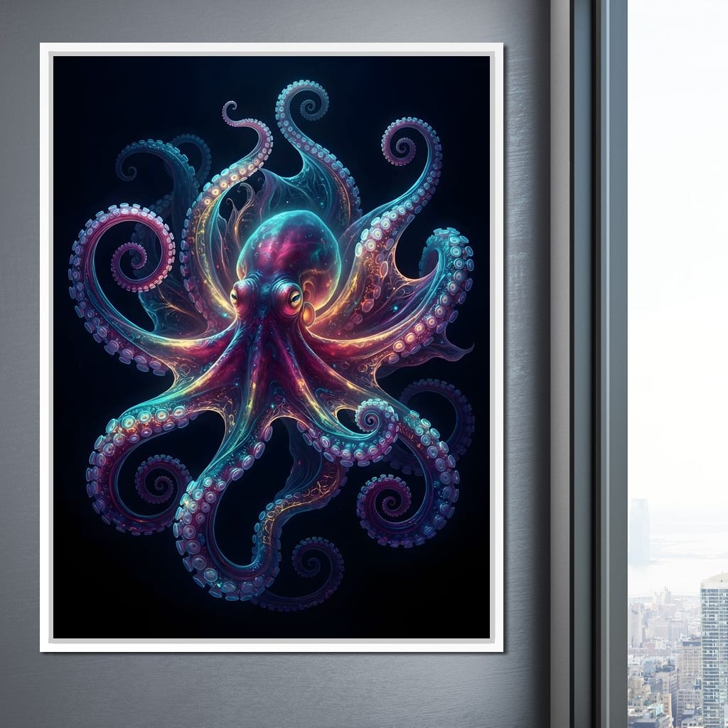 Radiant Rhythms of the Deep Sea Canvas Wall Art
