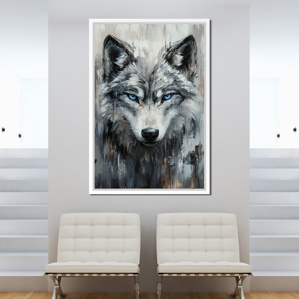 Sovereign Wolf's Stare Canvas Wall Art