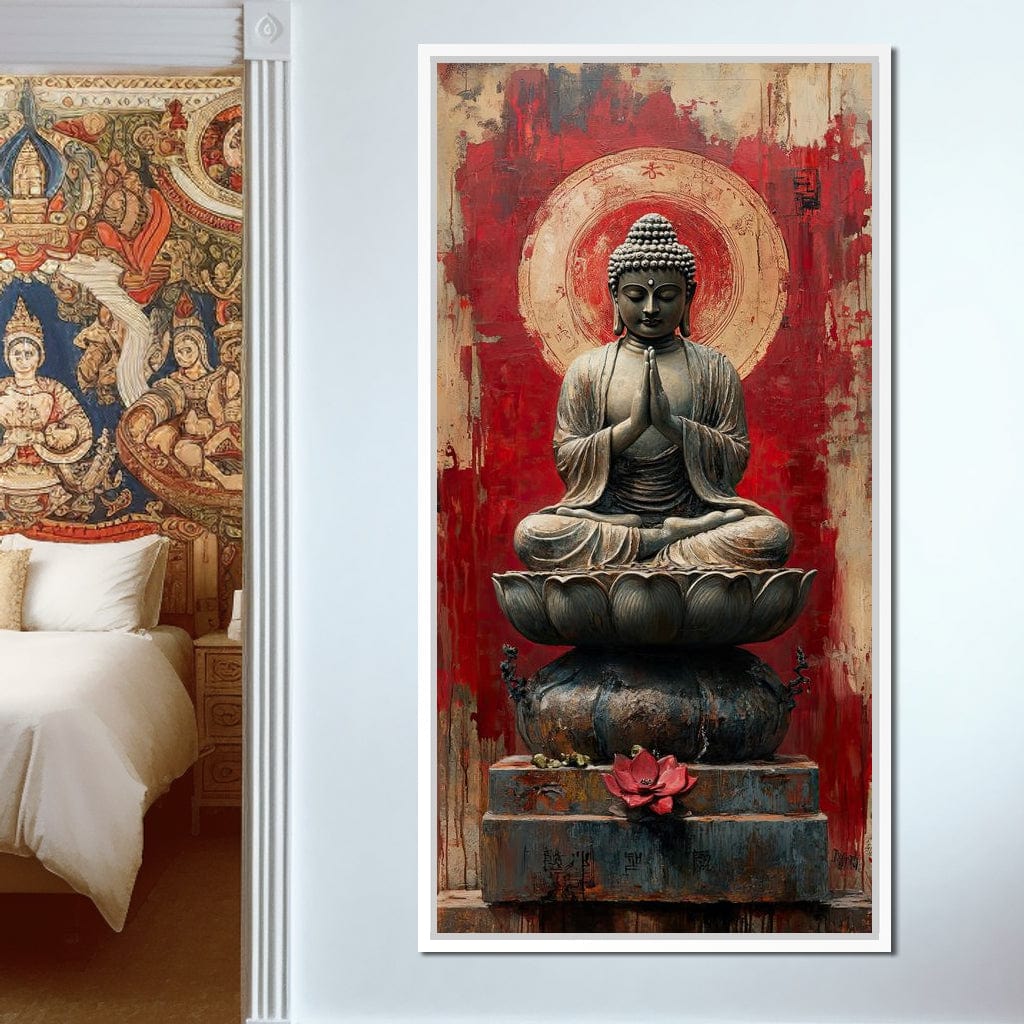 Meditative Lotus Harmony Canvas Wall Art