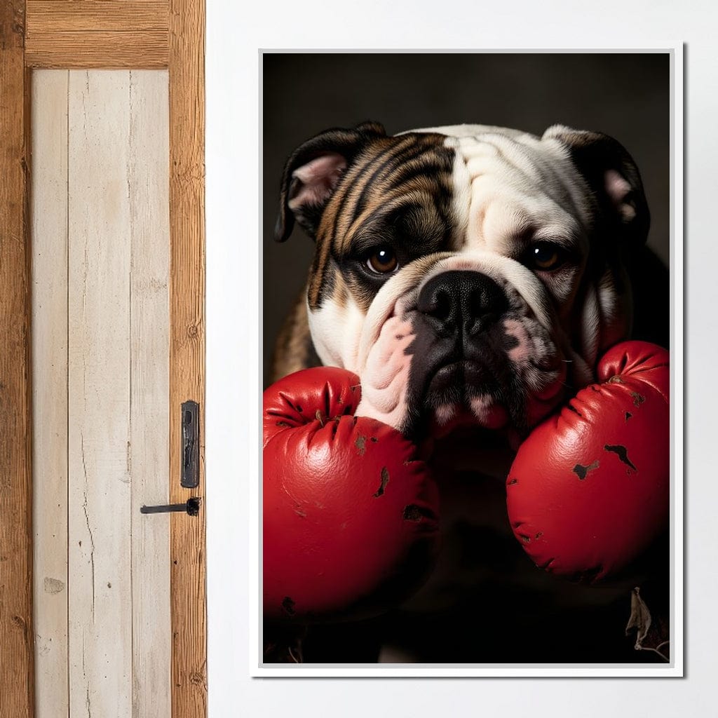 Bulldog Pugilist Canvas Wall Art