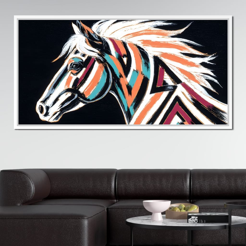 Prismatic Stallion Spirit Canvas Wall Art