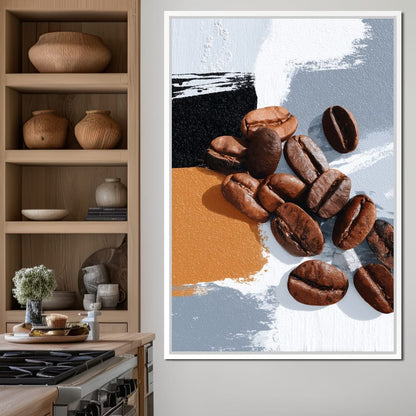 Coffee Beans Modern Vibe Canvas Wall Art
