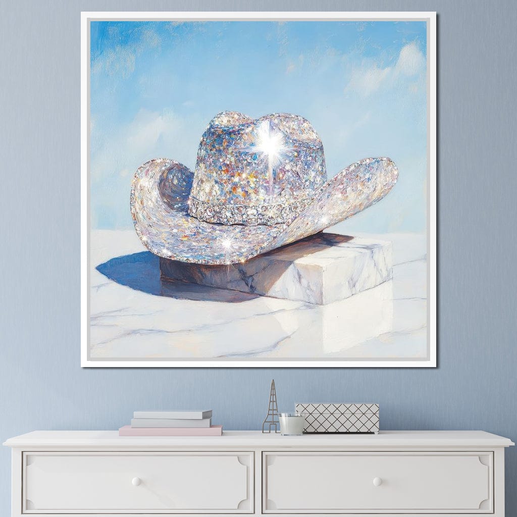 Glistening Cowboy Hat Canvas Wall Art