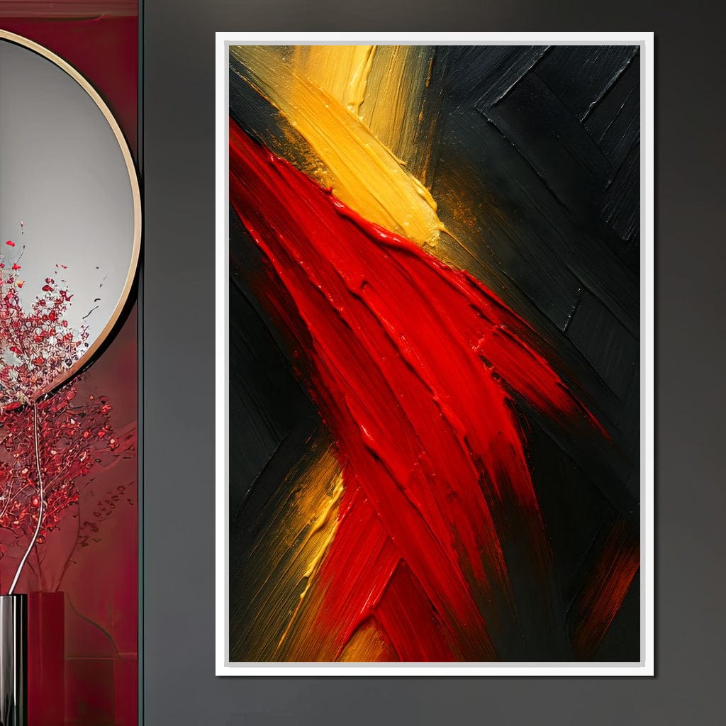 Fiery Fusion of Passion Canvas Wall Art