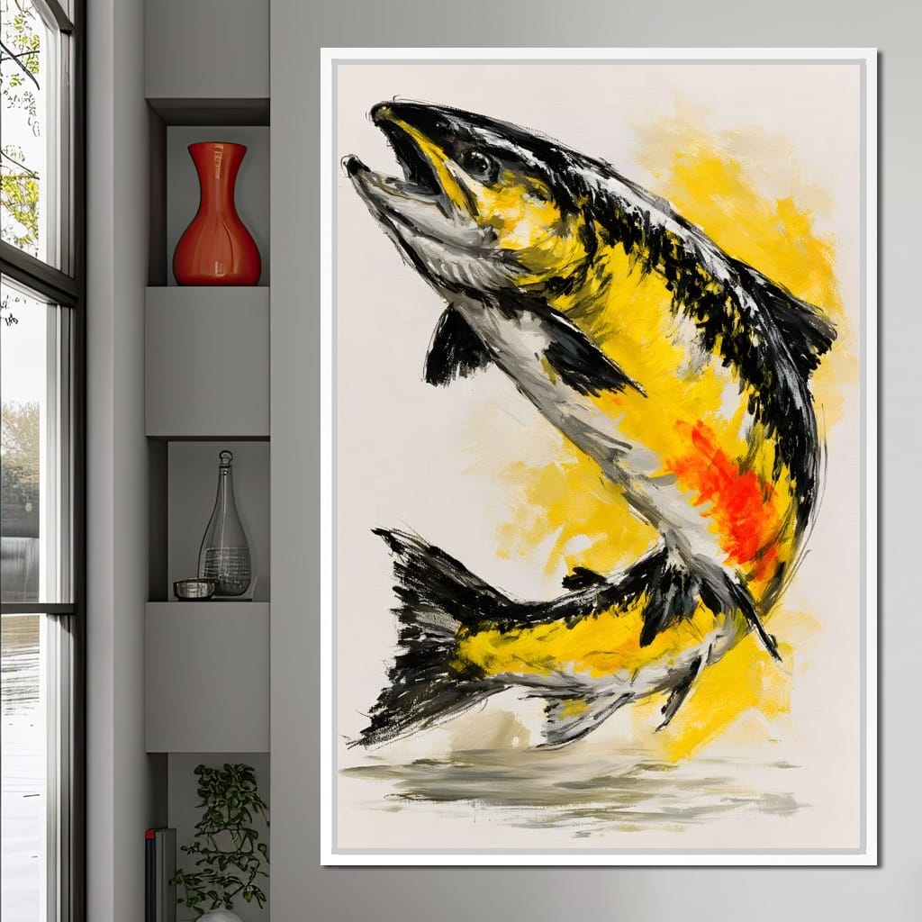 Golden Leap Towards The Morning Sun Canvas Wall Art