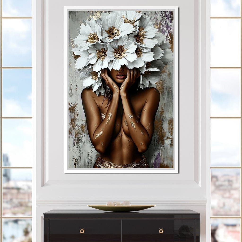 Floral Embrace of Divinity Canvas Wall Art