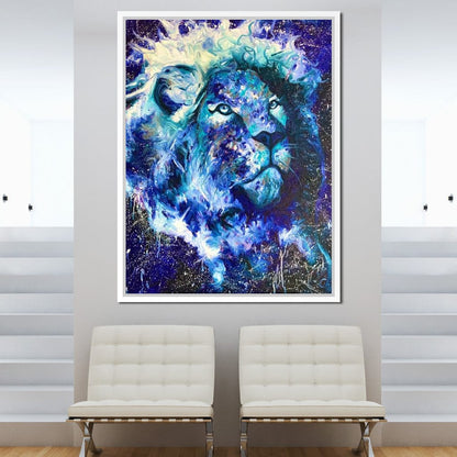Astral Lion Canvas Wall Art