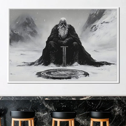 Ancient Nordic Vigilance Canvas Wall Art