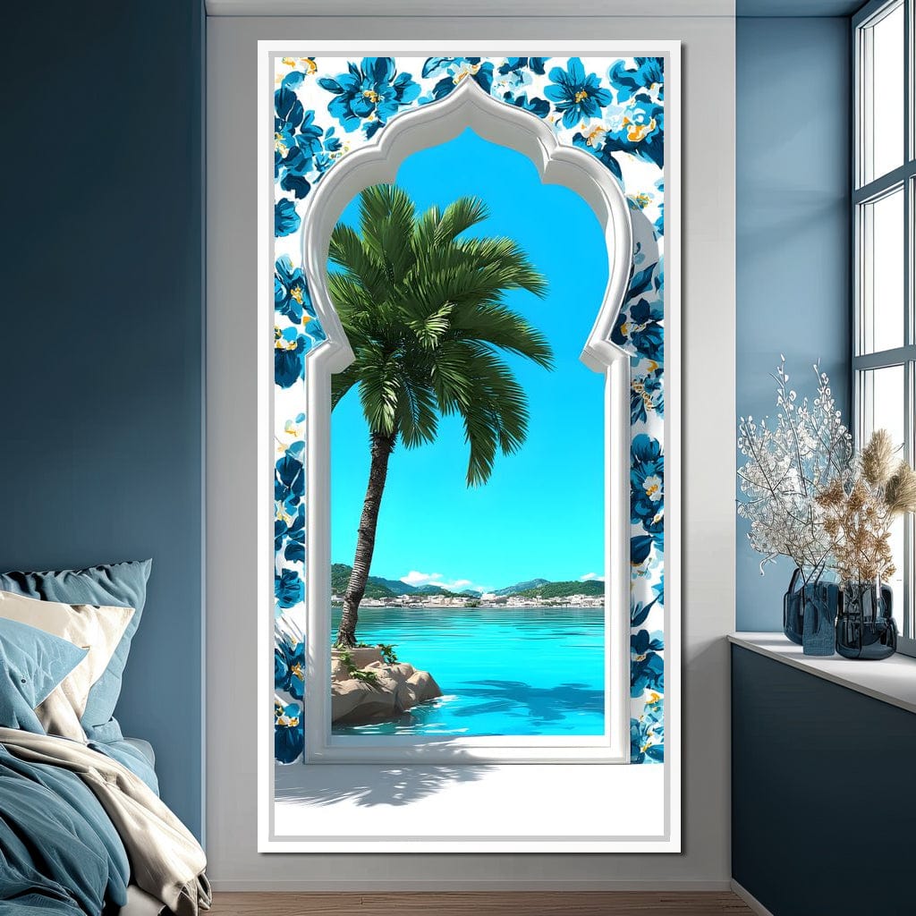 Tropical Window to Tranquility Canvas Wall Art
