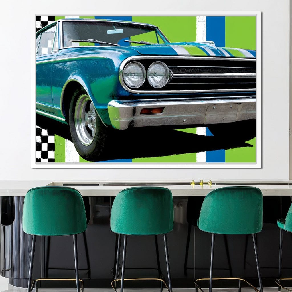 Vintage Racer Power Pop Vibe Canvas Wall Art