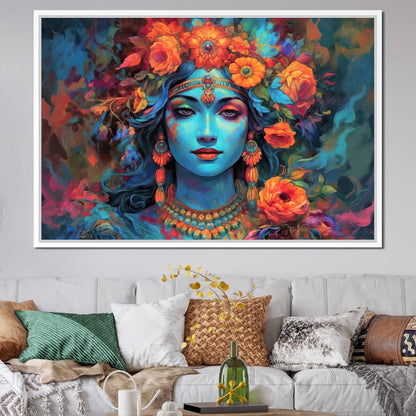 Lakshmi Floral Mural Canvas Wall Art