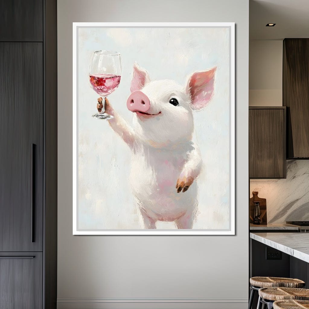 Porcine Toast of Joy Canvas Wall Art