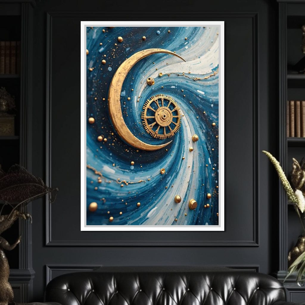 Celestial Clockwork Symphony Canvas Wall Art