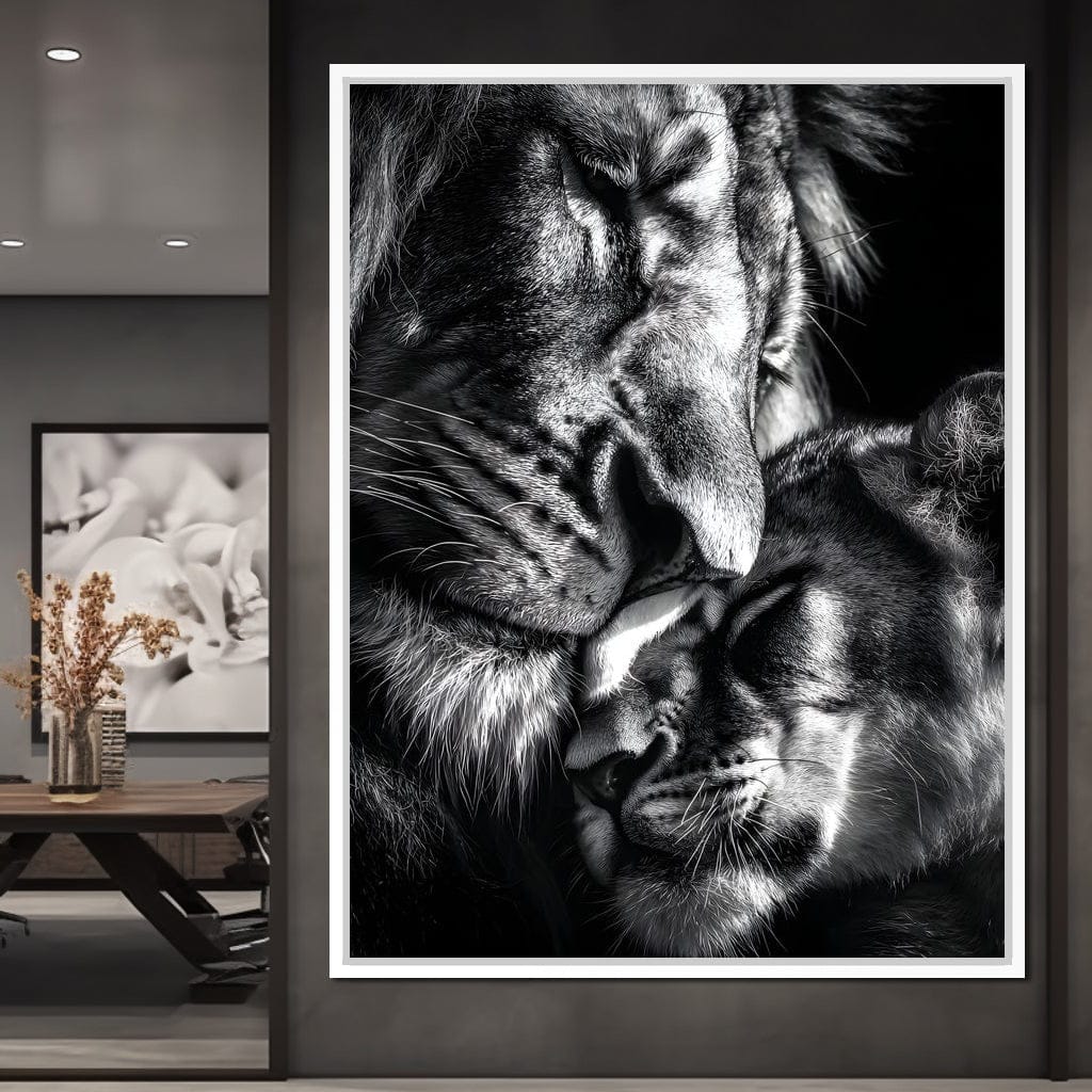 Lion's Bond Canvas Wall Art