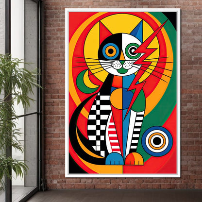 Zap Cat Canvas Wall Art