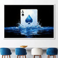 Ace of Spades Waterfall Canvas Wall Art