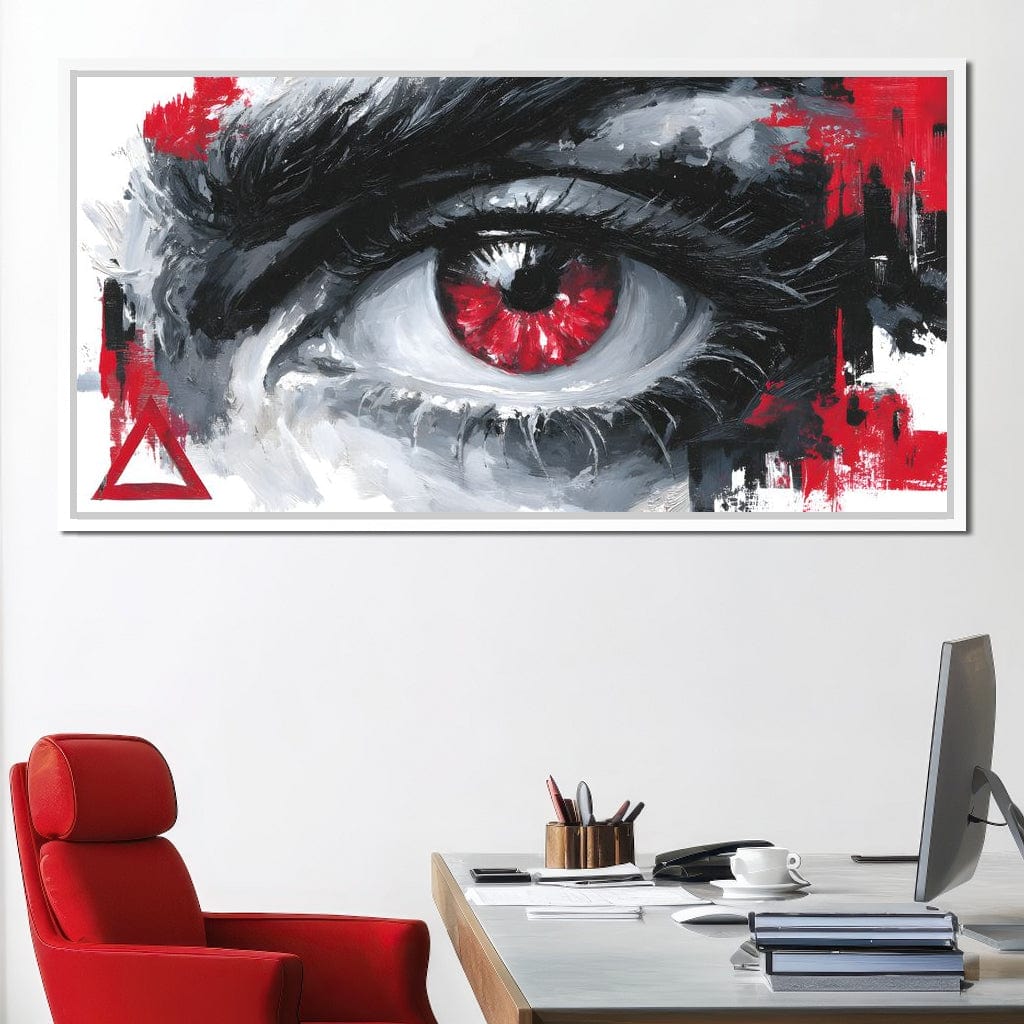 Fiery Iris Abstract Eye Storm Canvas Wall Art