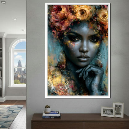 Gilded Petals Of Royal Grace Canvas Wall Art