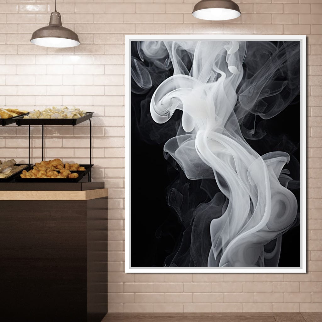 Airy Smoke Resin Canvas Wall Art