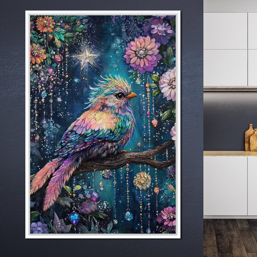 Enchanted Birdsong Night Tapestry Canvas Wall Art