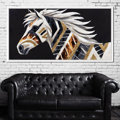 Majestic Mane in Motion Canvas Wall Art