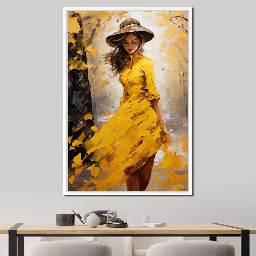 Elegance in Shades of Gold Canvas Wall Art