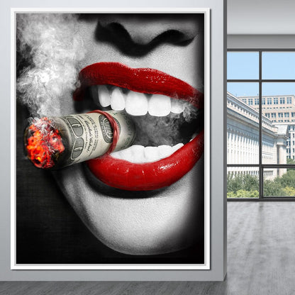 Money To Burn Canvas Wall Art