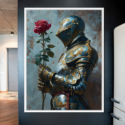 Knight of the Velvet Bloom Canvas Wall Art