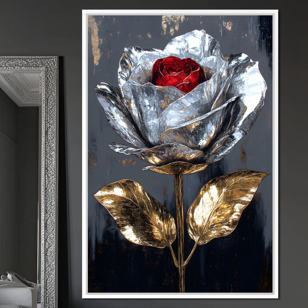Gilded Petal Enchantment Canvas Wall Art