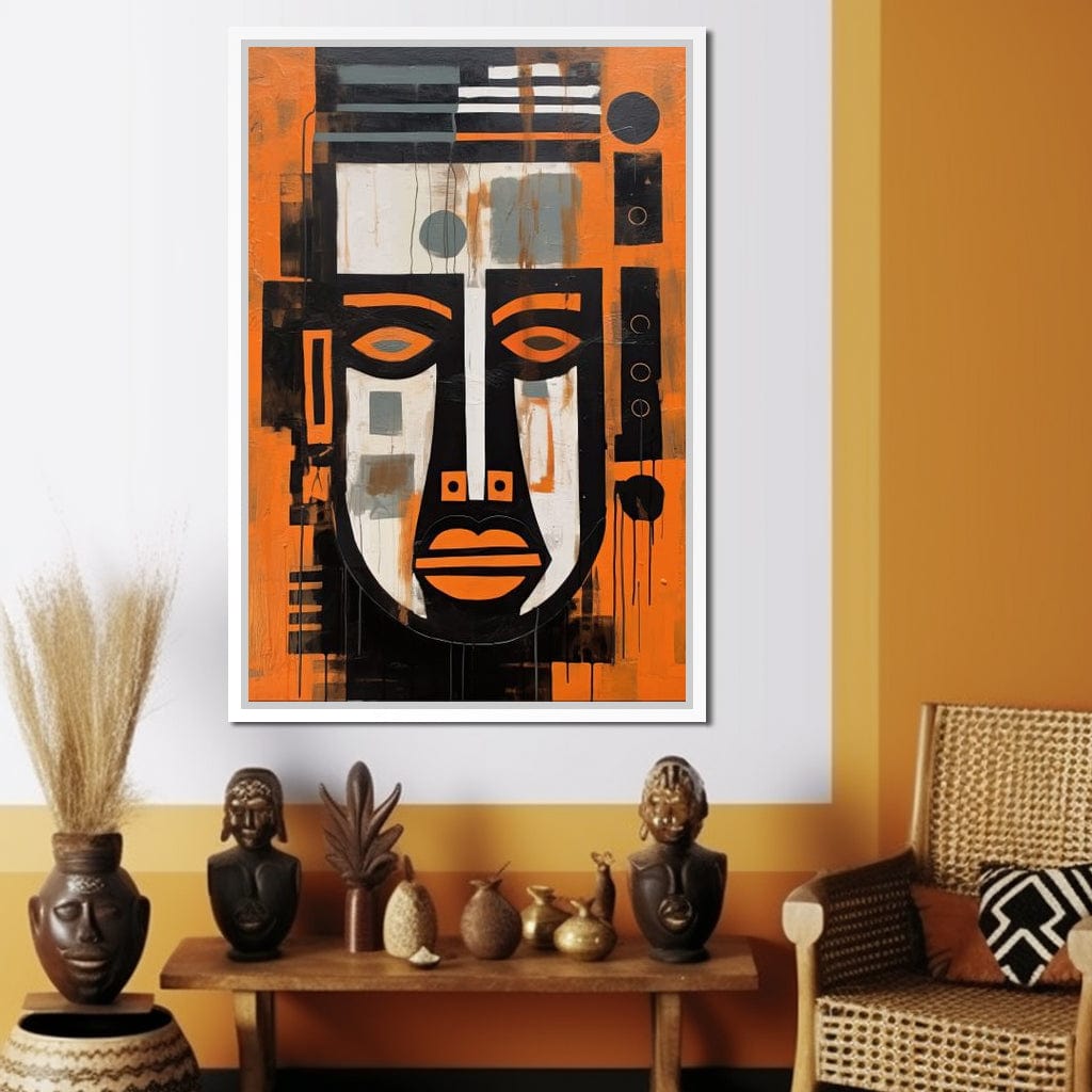 Tribal Mask Canvas Wall Art