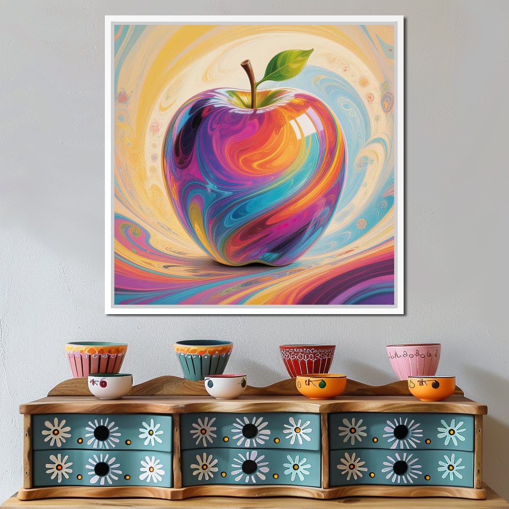 The Enchanted Rainbow Apple Canvas Wall Art