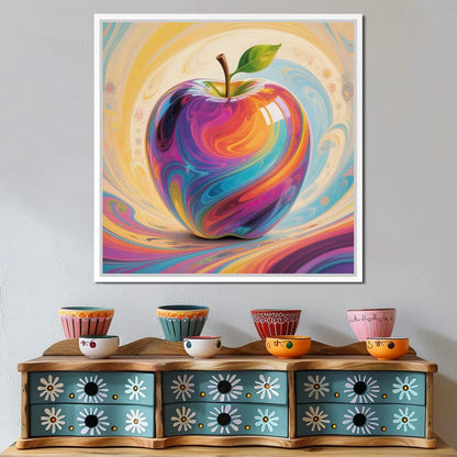 The Enchanted Rainbow Apple Canvas Wall Art