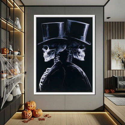 Gentlemen Waiting for the Final Curtain Canvas Wall Art