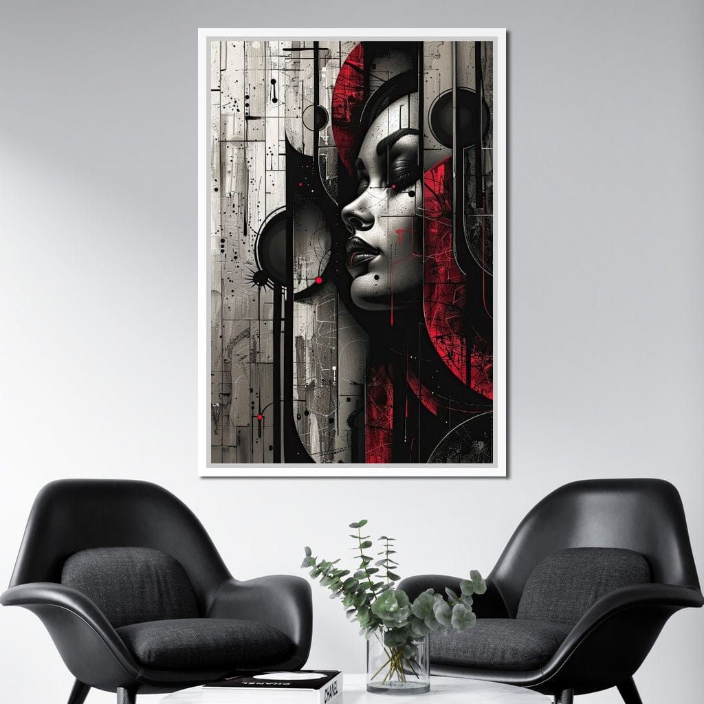 Shadowed Elegance Unveiled Canvas Wall Art