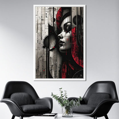 Shadowed Elegance Unveiled Canvas Wall Art