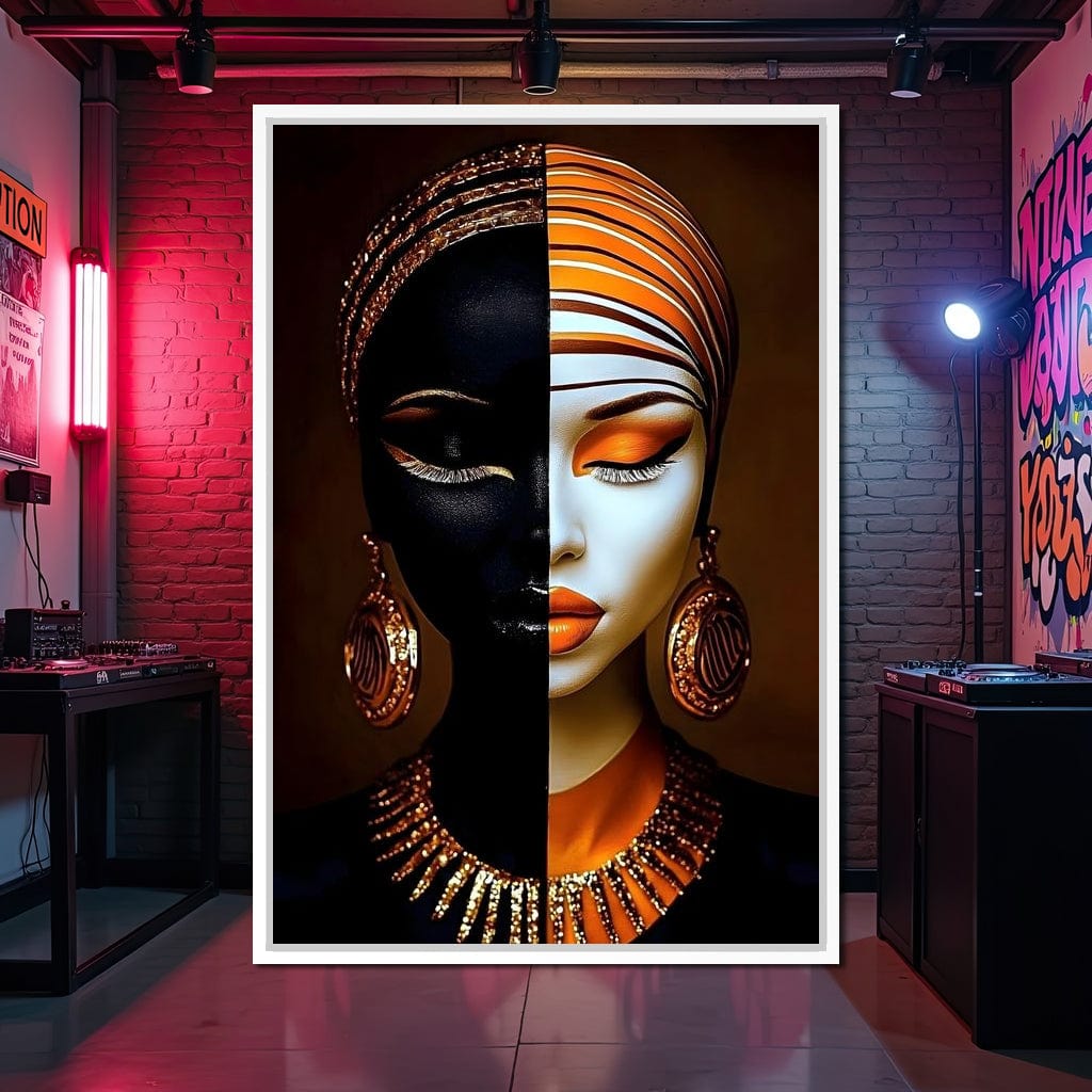 Elegant Duality Portrait Canvas Wall Art