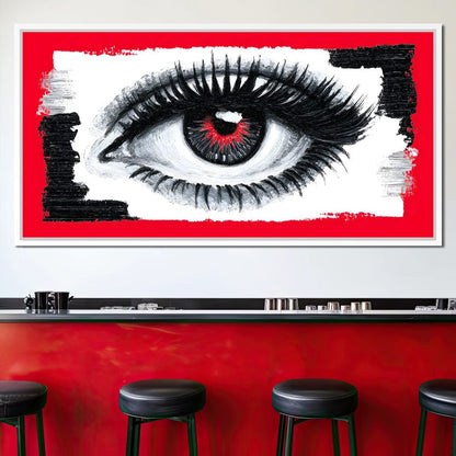 Fiery Sentinel Eye Awakens Canvas Wall Art