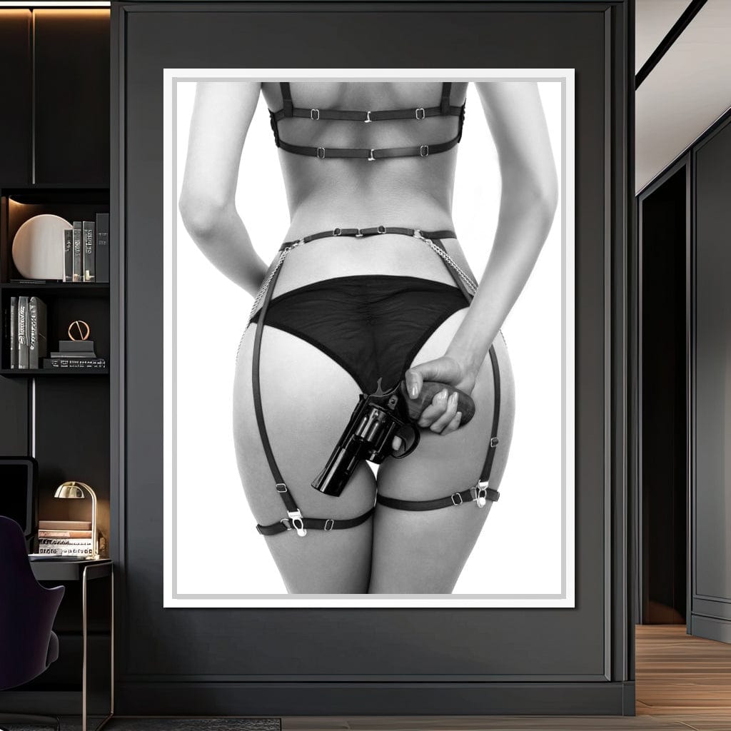 Gun Ass Canvas Wall Art