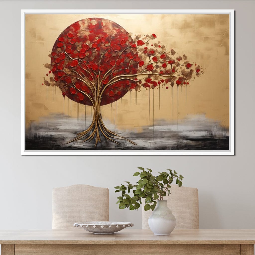 Golden Tree Autumn Symphony Canvas Wall Art