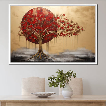 Golden Tree Autumn Symphony Canvas Wall Art