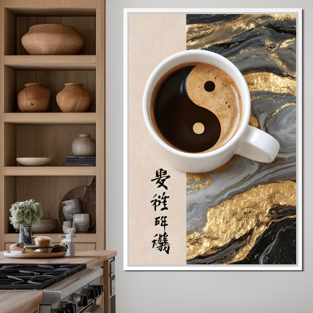Zen Coffee Graceful Fortune Canvas Wall Art