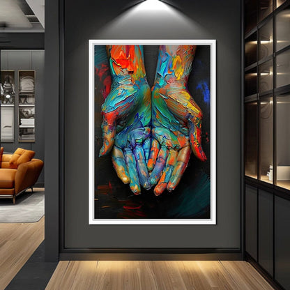 Embrace of Chromatic Hues Canvas Wall Art