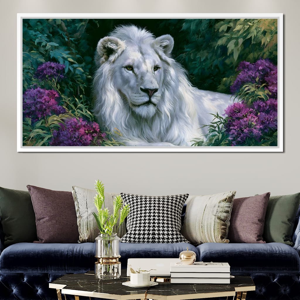 Noble Sovereign Lion Canvas Wall Art