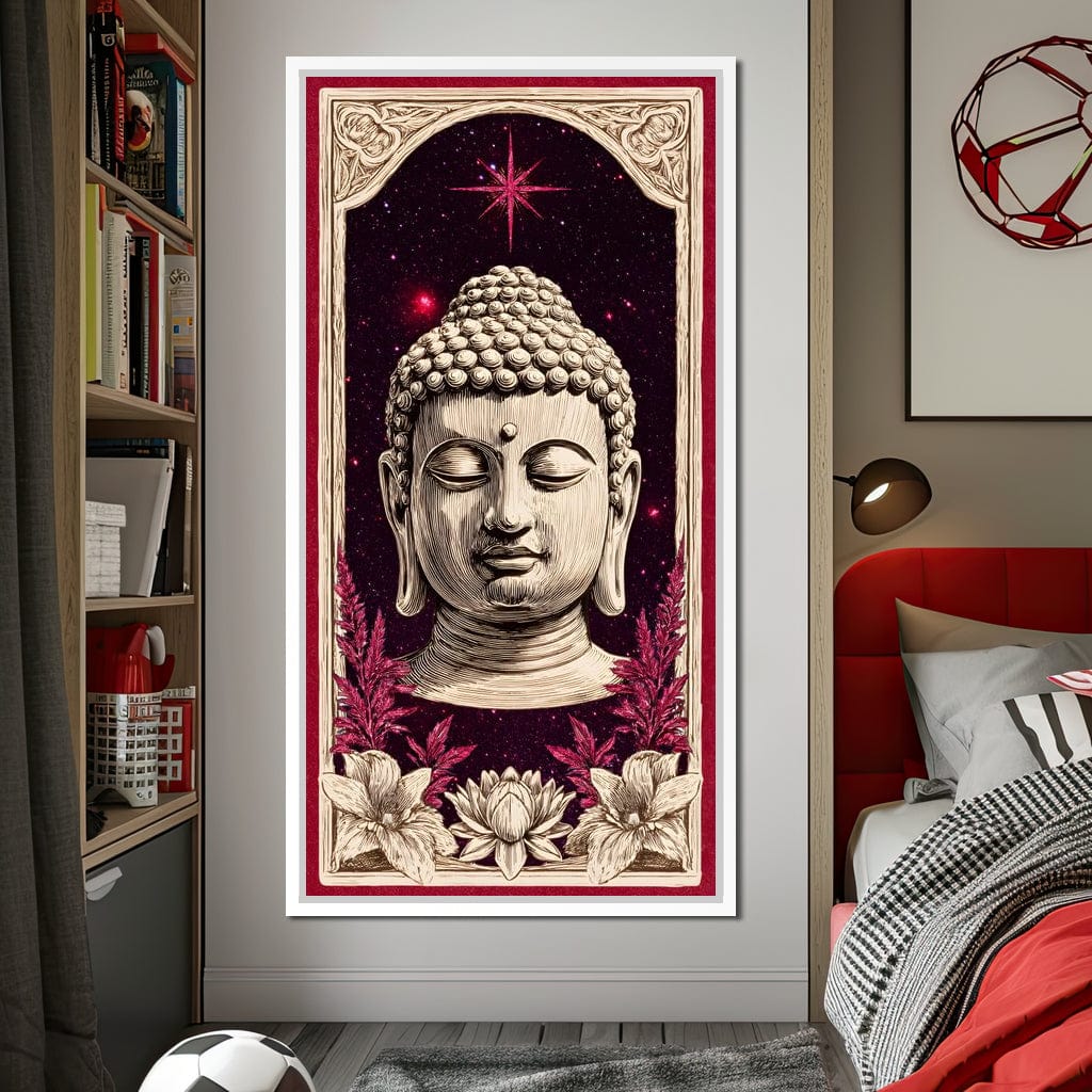 Cosmic Lotus Buddha Tranquil Canvas Wall Art