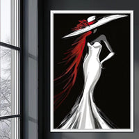 The White Dress - Elegant Flamenco Canvas Wall Art
