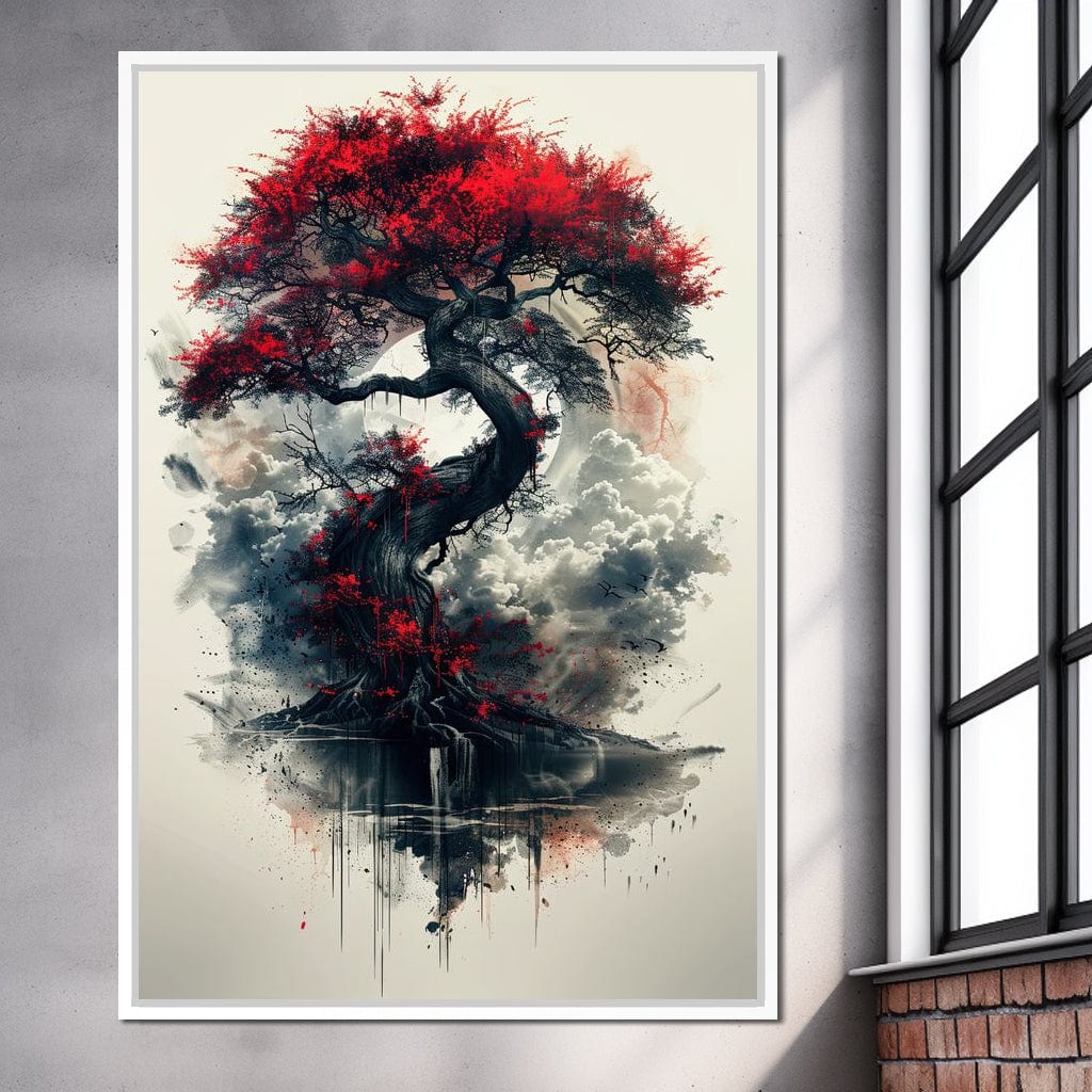 Sanguine Canopy Resilience Canvas Wall Art