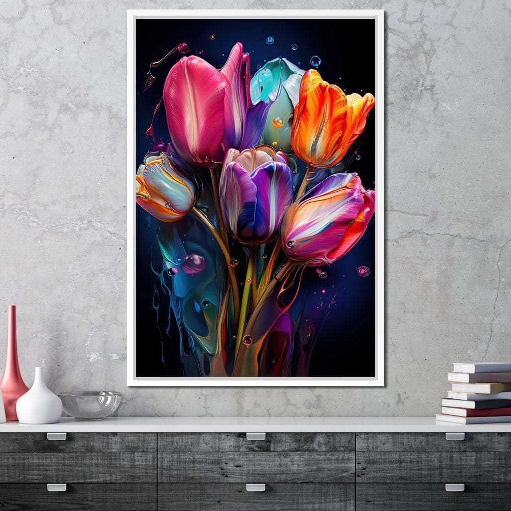 Luminous Tulip Dreamscape Canvas Wall Art