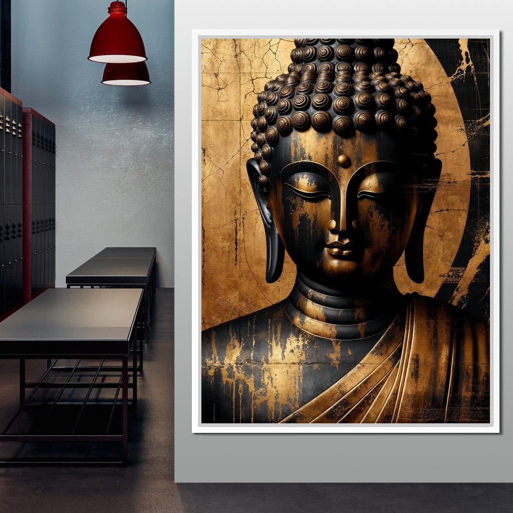 Buddha's Aura of Serenity Canvas Wall Art